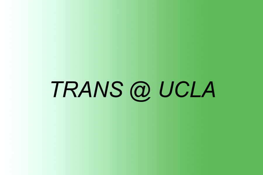 Green/white gradient background with text "Trans @ UCLA"